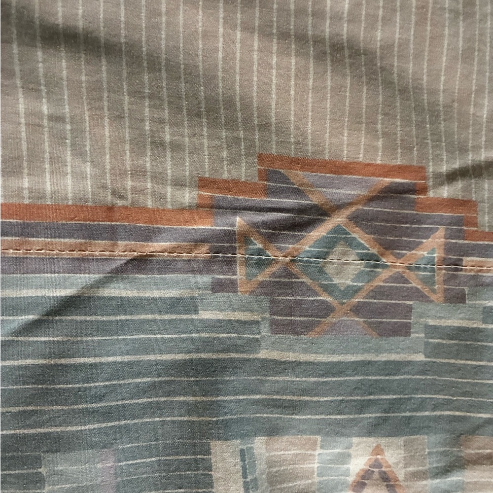 Vintage Geometric Southwestern Design Patterned Flat sheet, double full